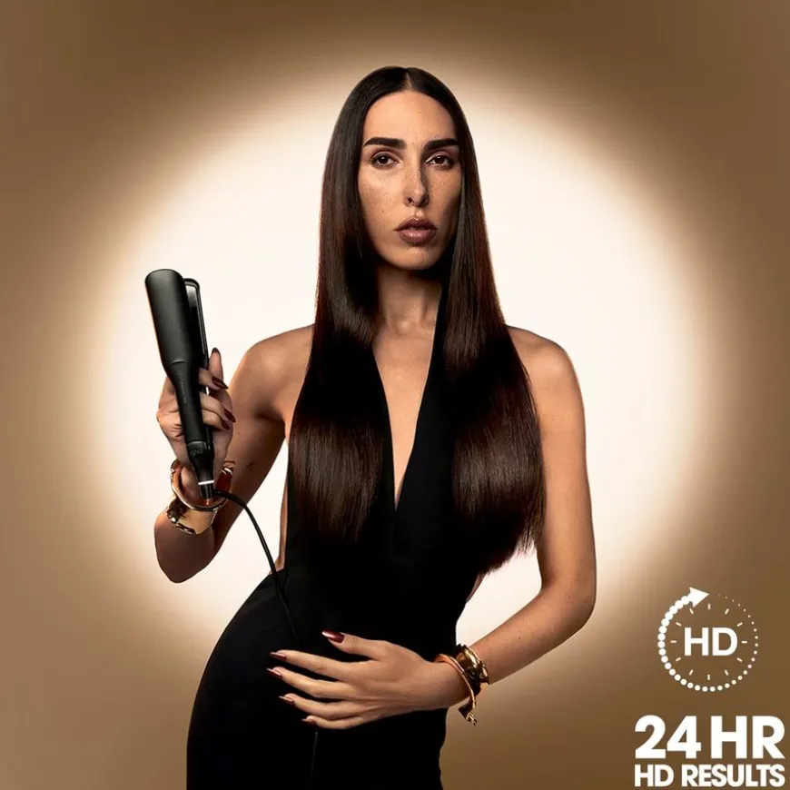 Chronos Max Wide Plate Hair Straightener Black