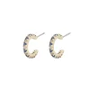 Clarissa Small Oval Earring Gold/Mix Blue