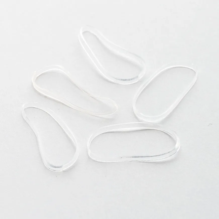 Clear Flexi Elastic Hair Bands 100pcs
