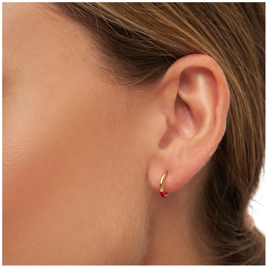 Color Hoop Half Dip Red 1pcs