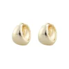 Core Pure Oval Ear Plain Gold 16mm