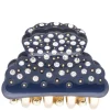 Crystal Hair Claw Small Navy Blue