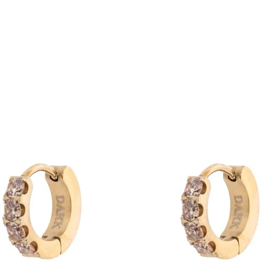 Crystal Hoops 12mm Champagne