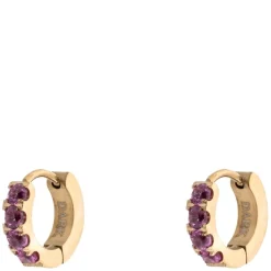 Crystal Hoops 12mm Pink