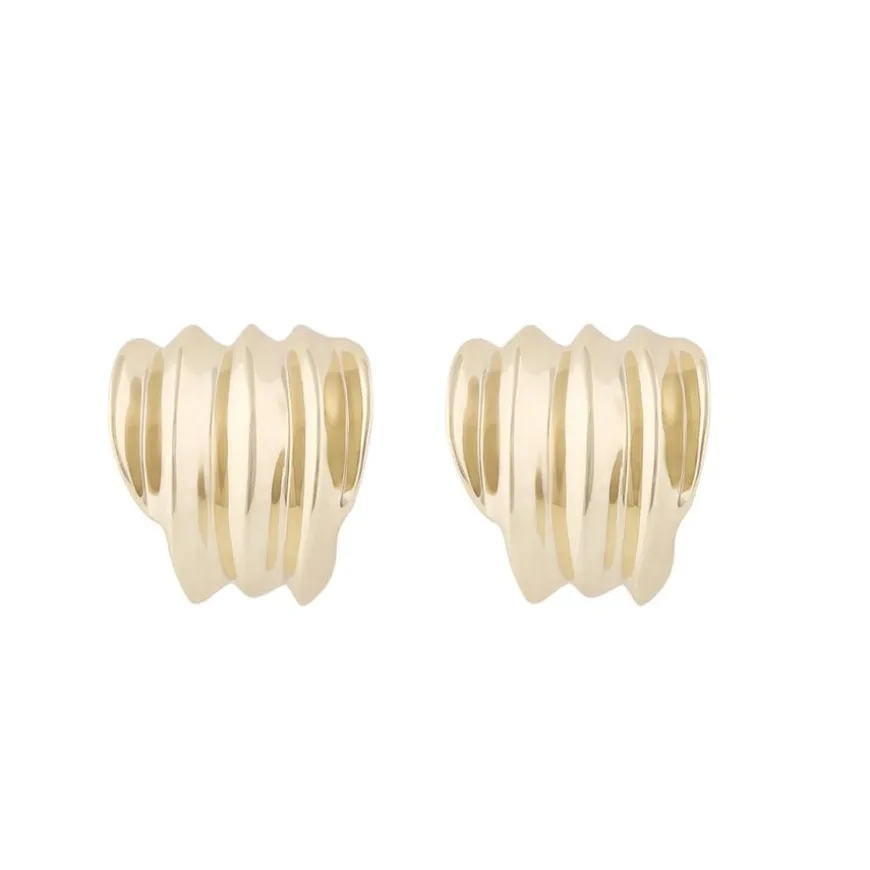 Dakota Big Earring Plain Gold