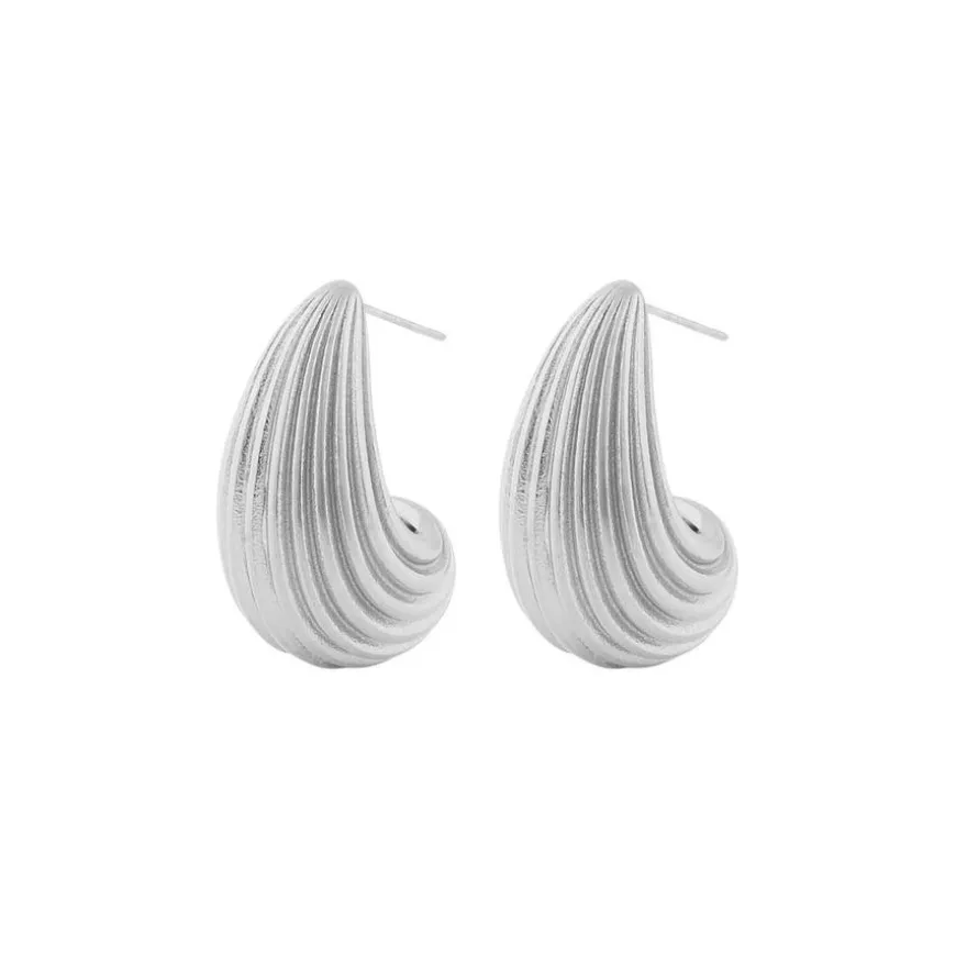 Dakota Drop Earring Plain Silver
