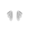 Dakota Wide Small Drop Earring Plain Silver