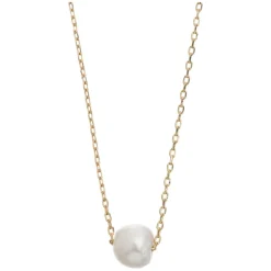 Delicate Pearl Necklace Gold