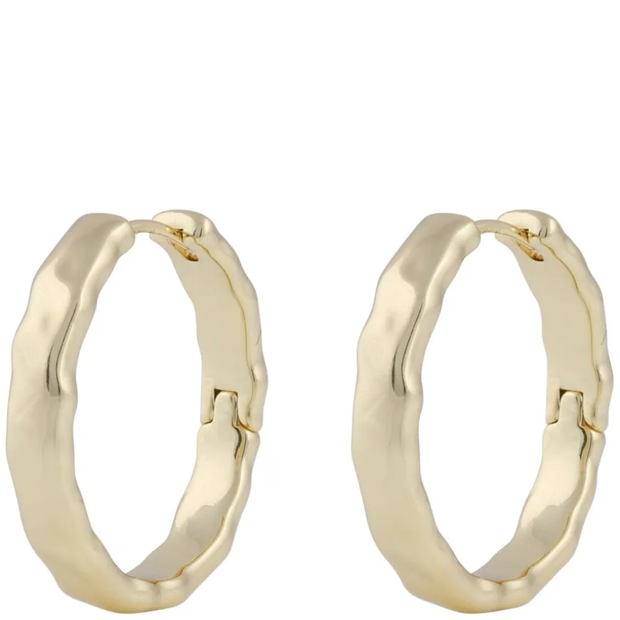 Domino Hoop Earring Gold 20mm