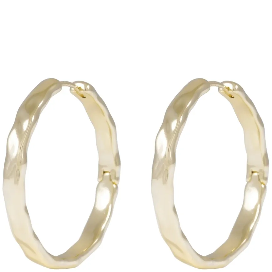 Domino Hoop Earring Gold 30mm