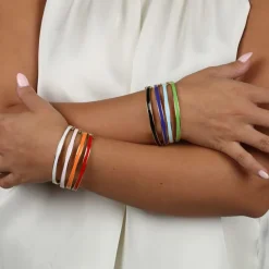 Domino Small Oval Bracelet Gold/Orange Onesize