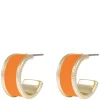 Domino Wide Oval Earring Gold/Orange Onesize