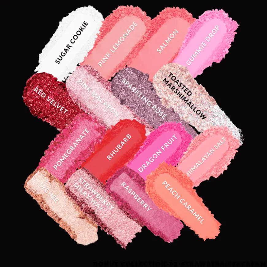 Donut Collection Eyeshadow Palette Strawberries & Cream 12,8g