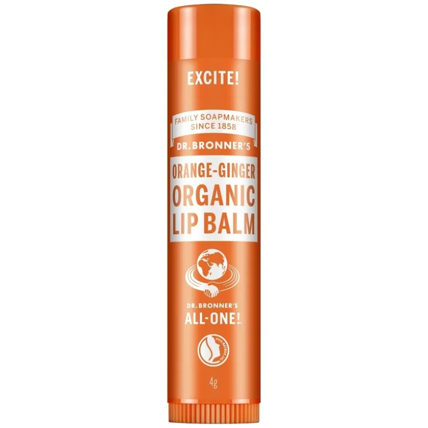 Dr. Bronner Orange Ginger Organic Lip Balm 4g