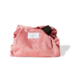 Drawstring Flat Lay Makeup Bag Pink Velvet