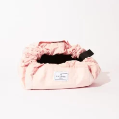 Drawstring Flat Lay Makeup Bag Blush Pink