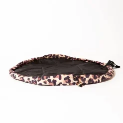 Drawstring Flat Lay Makeup Bag Leopard Print