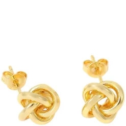Ebba Mini Knot Gold Stud Earrings