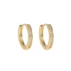Elaine Small Ring Earring Gold/Clear 14mm