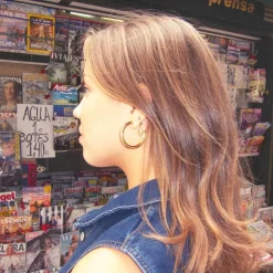 Elianna Large Statement Hoop Earrings Stainless Steel 30mm