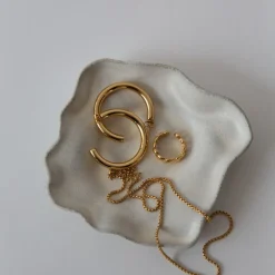 Elianna Large Statement Hoop Earrings Stainless Steel 30mm