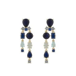 Ellie Pendant Earring Gold/Mix Blue