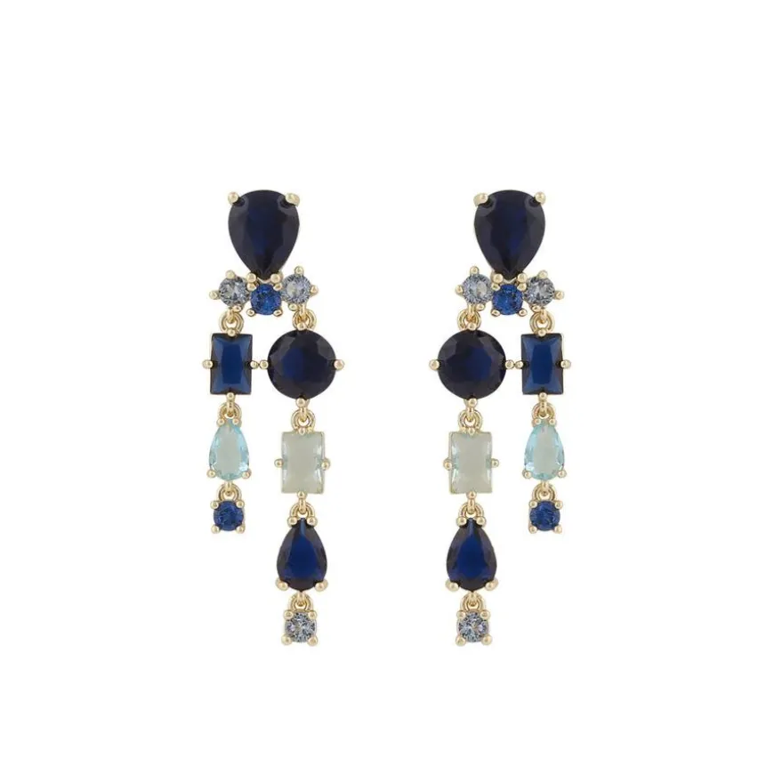 Ellie Pendant Earring Gold/Mix Blue