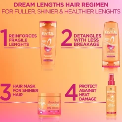 Elvital Dream Length Shampoo 400ml + Conditioner 300ml + 8 Second Wonder Water 200ml