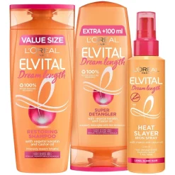 Elvital Dream Length Shampoo 400ml + Conditioner 300ml + Elvital Dream Length Heat Slayer Iron Spray 150ml