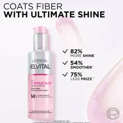 Elvital Glycolic Gloss Softening and Shine Boosting Leave-In Serum 150ml