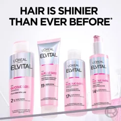 Elvital Glycolic Gloss Softening and Shine Boosting Leave-In Serum 150ml