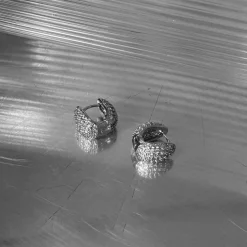 Elysian Pave Huggies Silver