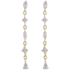 Envy Chain Earring Gold/Clear Onesize