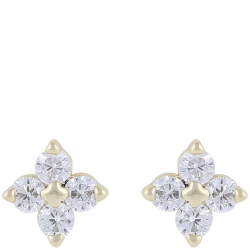 Envy Small Earring Gold/Clear Onesize