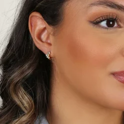 Envy Small Irregular Earring Gold/Clear Onesize