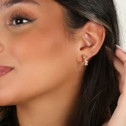 Envy Small Oval Earring Gold/Clear Onesize