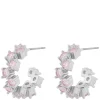 Envy Small Oval Earring Silver/Pink Onesize