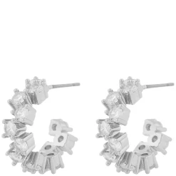 Envy Small Oval Earring Silver/Clear Onesize