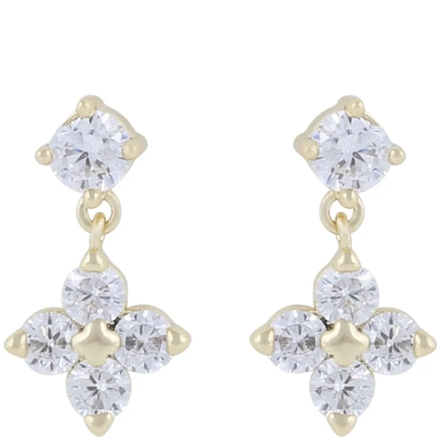 Envy Small Pendant Earring Gold/Clear Onesize