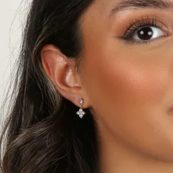 Envy Small Pendant Earring Gold/Clear Onesize