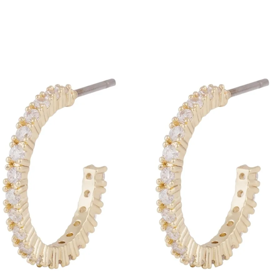 Envy Thin Oval Earring Gold/Clear Onesize