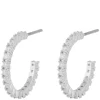 Envy Thin Oval Earring Silver/Clear Onesize