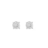 Essence Stone Earring Silver/Clear 4mm
