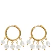 Estelle Pearl Hoop Earrings