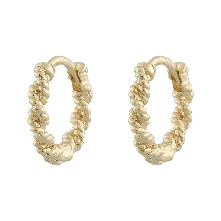 Exibit Small Ring Ear Plain Gold 13mm