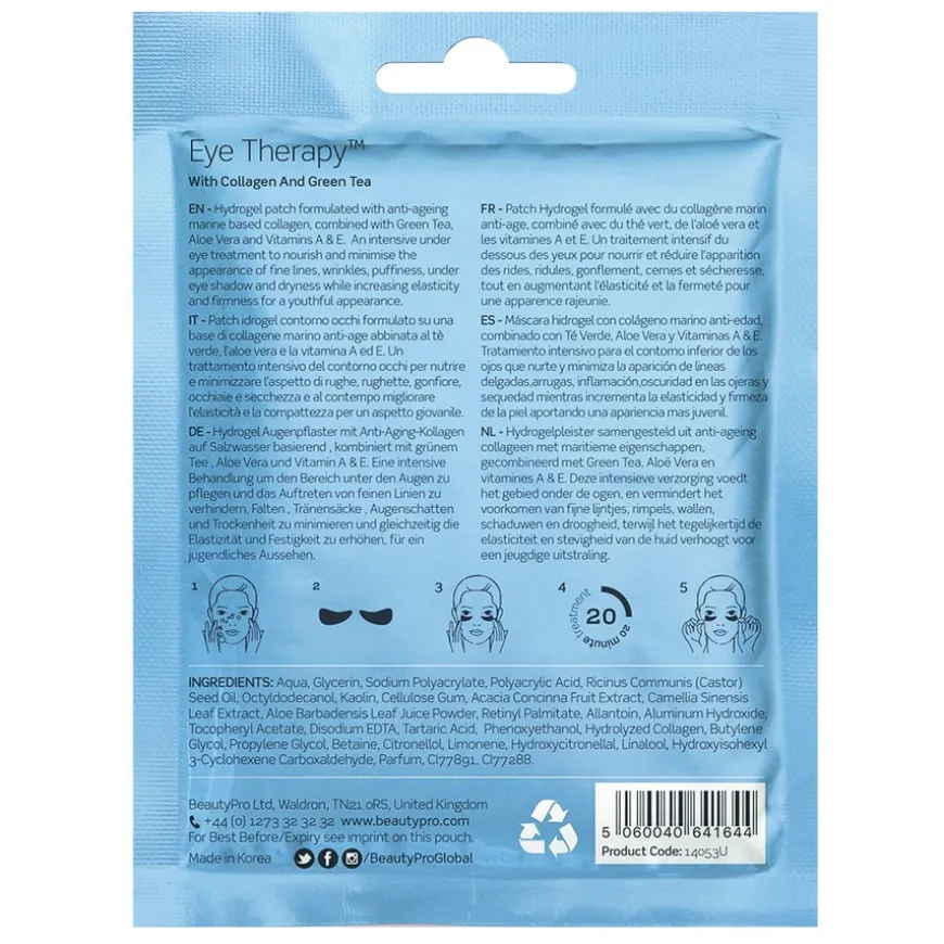 Eye Therapy Collagen Under Eye Mask Patch With Green Tea Extract 3x5g