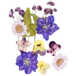 Face Flowers Purple and Greens