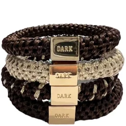 Fat Hair Ties Combo Chocolate Stripes 4pcs