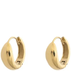 Fat Hoop Small Gold Earrings