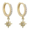 Feliz Ring Stone Earring Gold/Clear 14,5mm